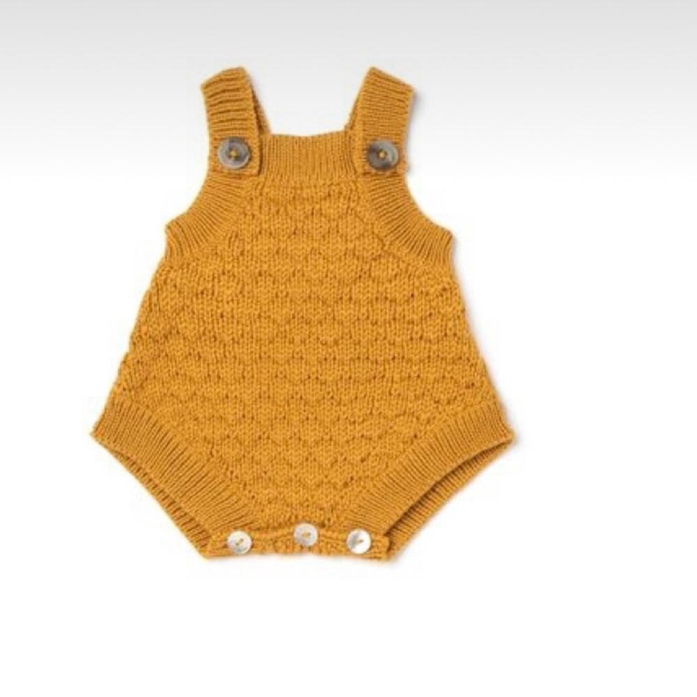 NWOT Lali kids mustard knit romper